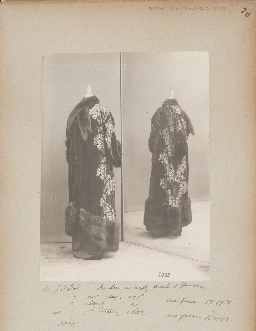 House of Worth, Coat (Album Page) by Photographer French