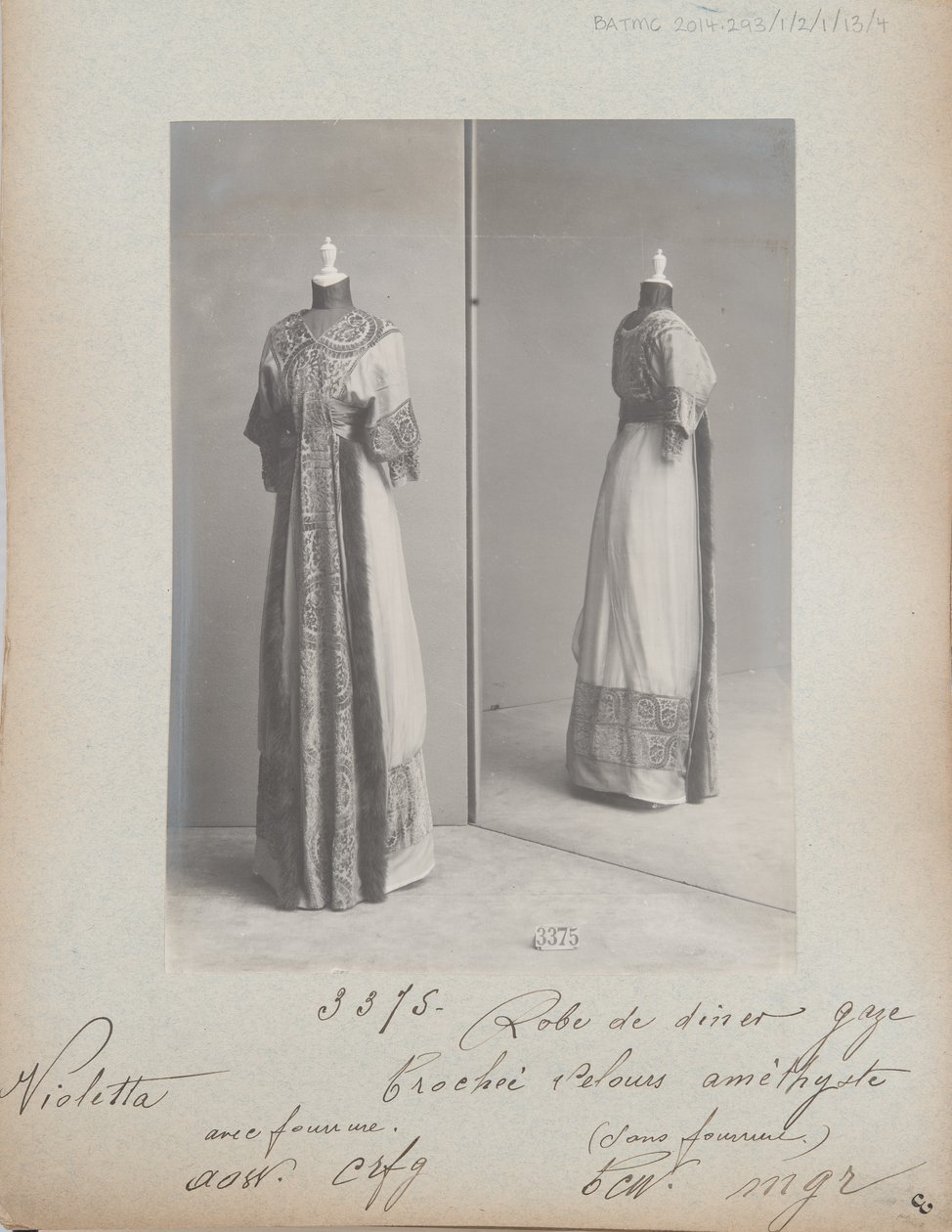 Album Page: House of Worth, Dinner Gown by Photographer French