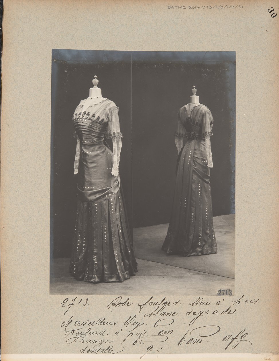 Album Page: House of Worth, Dress by Photographer French