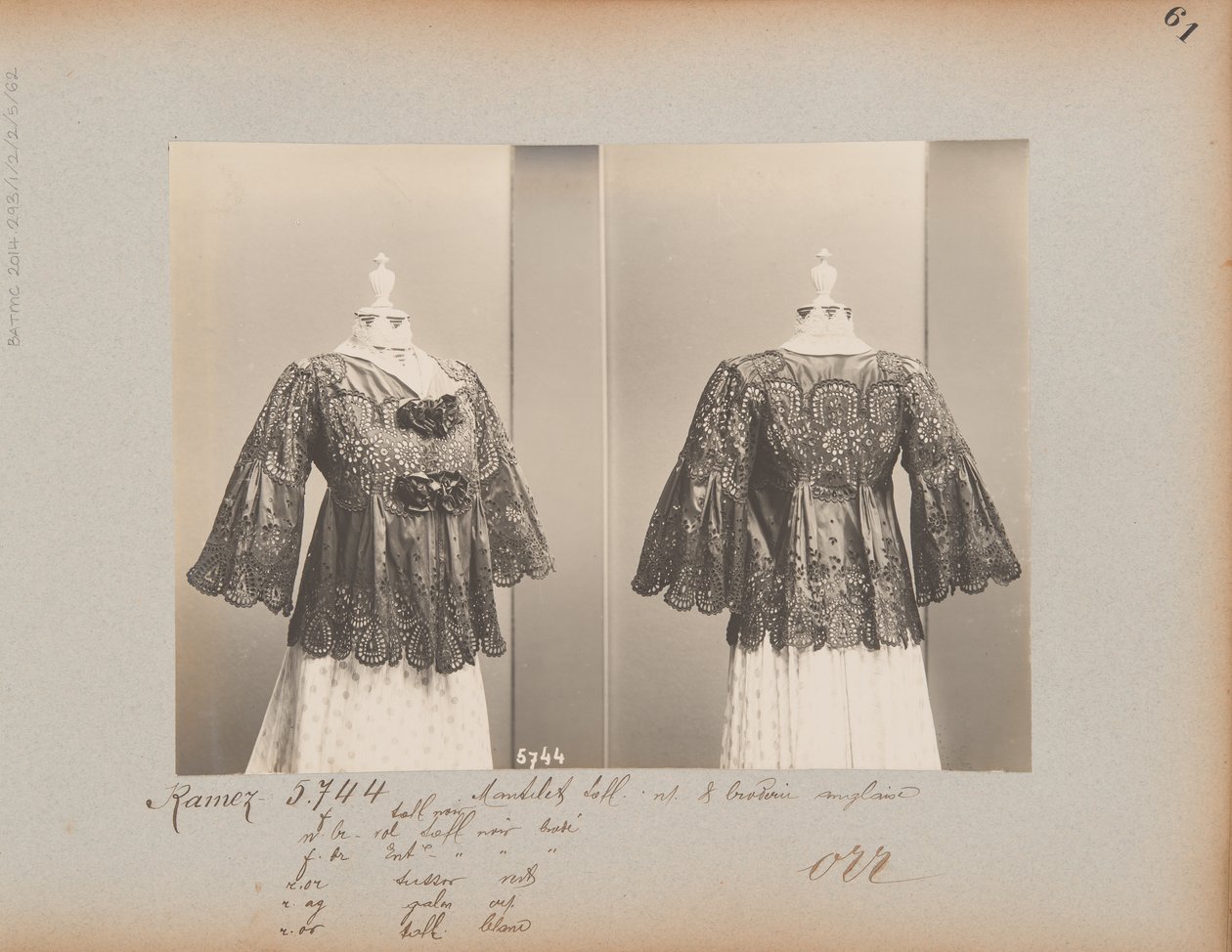 Album Page: House of Worth, Jacket (Mantelet) by Photographer French