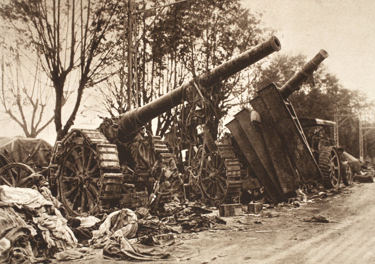 A small part of the vast gun booty on the line of retreat from Isonzo to Piave by Photographer German