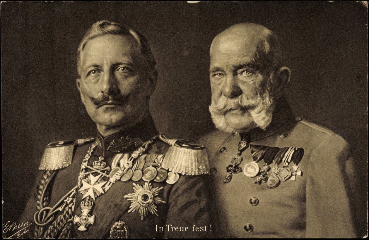 Kaiser Wilhelm II of Prussia with Emperor Franz Josef I of Austria, Loyalty by Photographer German