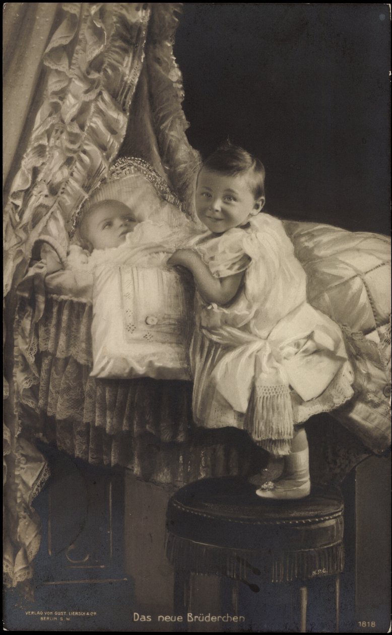 The New Brother, William of Prussia with Brother by Photographer German