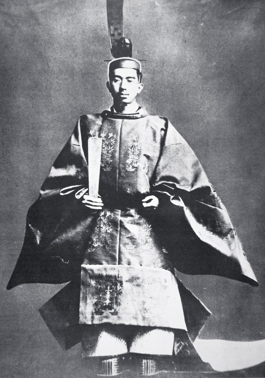 Hirohito, Emperor of Japan at his enthronement by Photographer Japanese