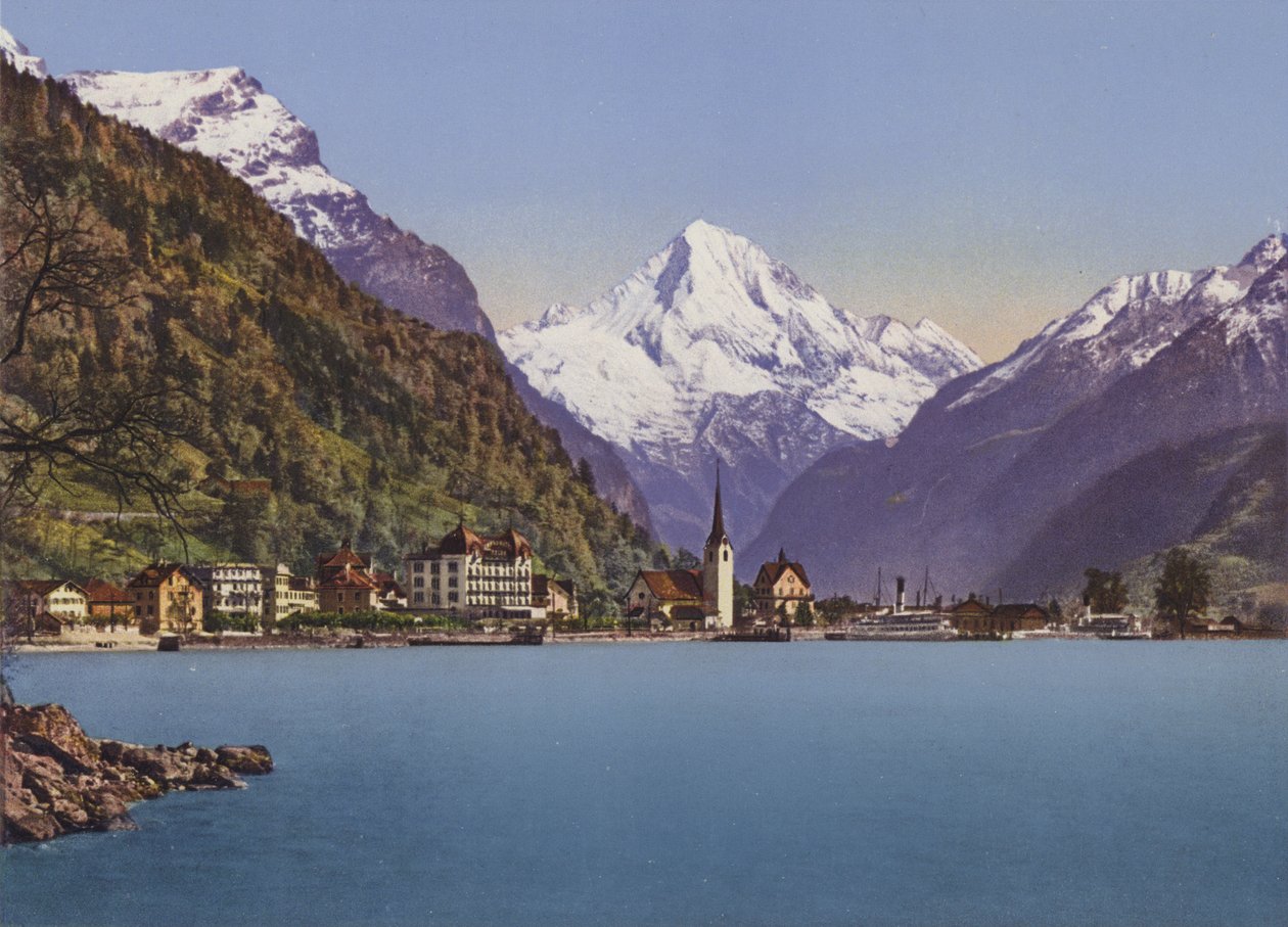 Fluelen and the Bristenstock 3074m by Photographer Swiss