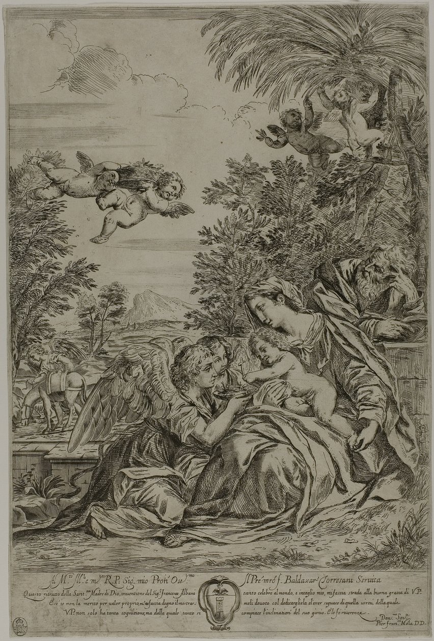 Flight into Egypt by Pier Francesco Mola