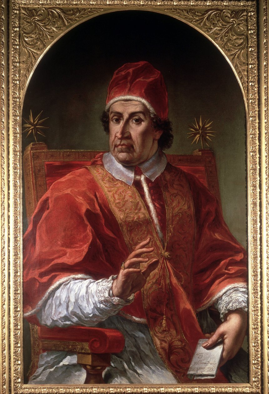 Portrait of Clement XI (1649 - 1721) by Pier Leone Ghezzi. Museo di Roma. Rome by Pier Leone Ghezzi