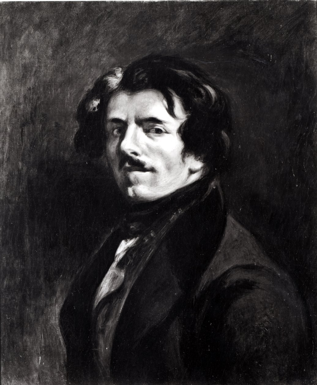 Portrait of Eugene Delacroix after a self portrait of 1834 by Pierre Andrieu