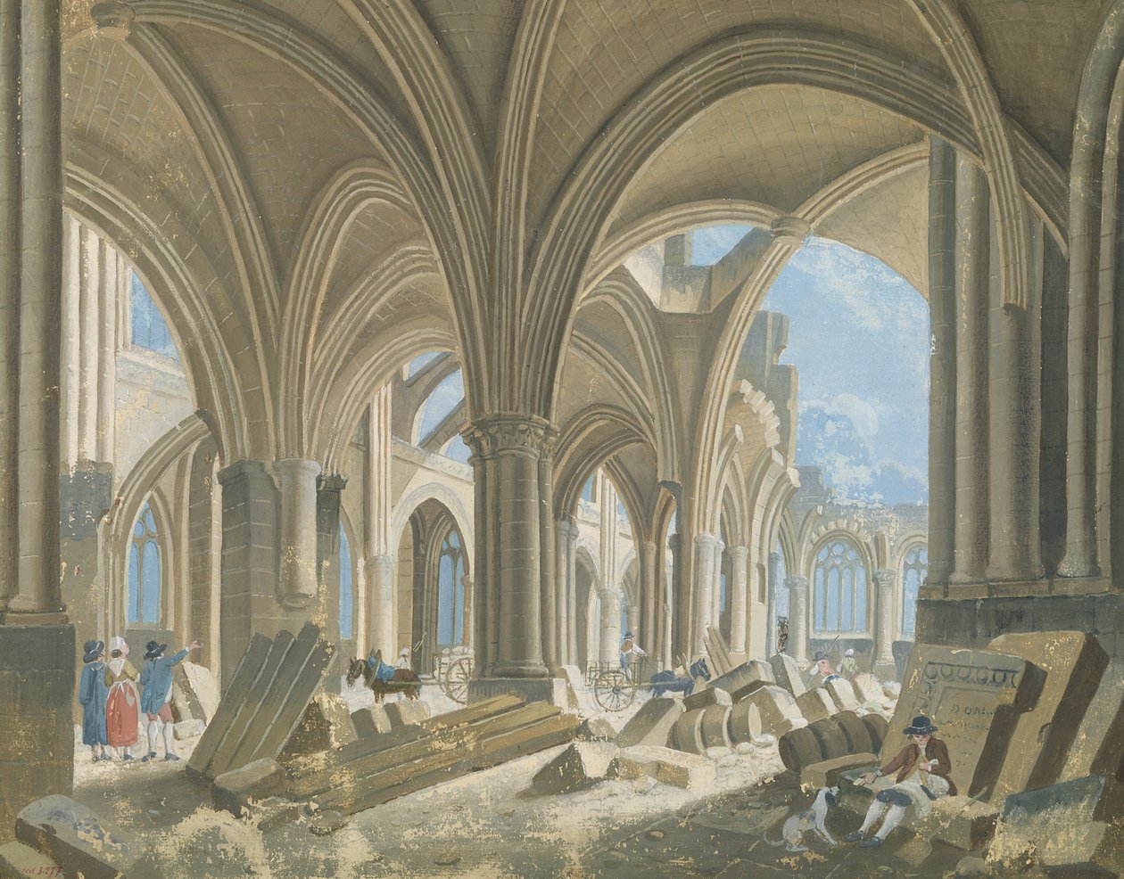 Demolition of the Church of Saint-Jean-en-Greve, c.1800 by Pierre Antoine Demachy