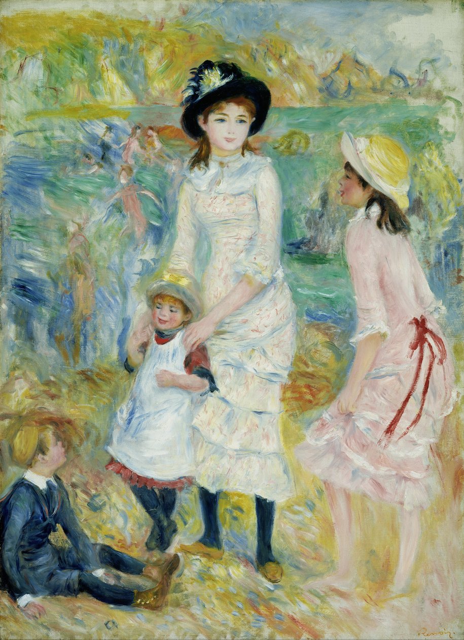 Children on the Seashore, Guernsey by Pierre Auguste Renoir