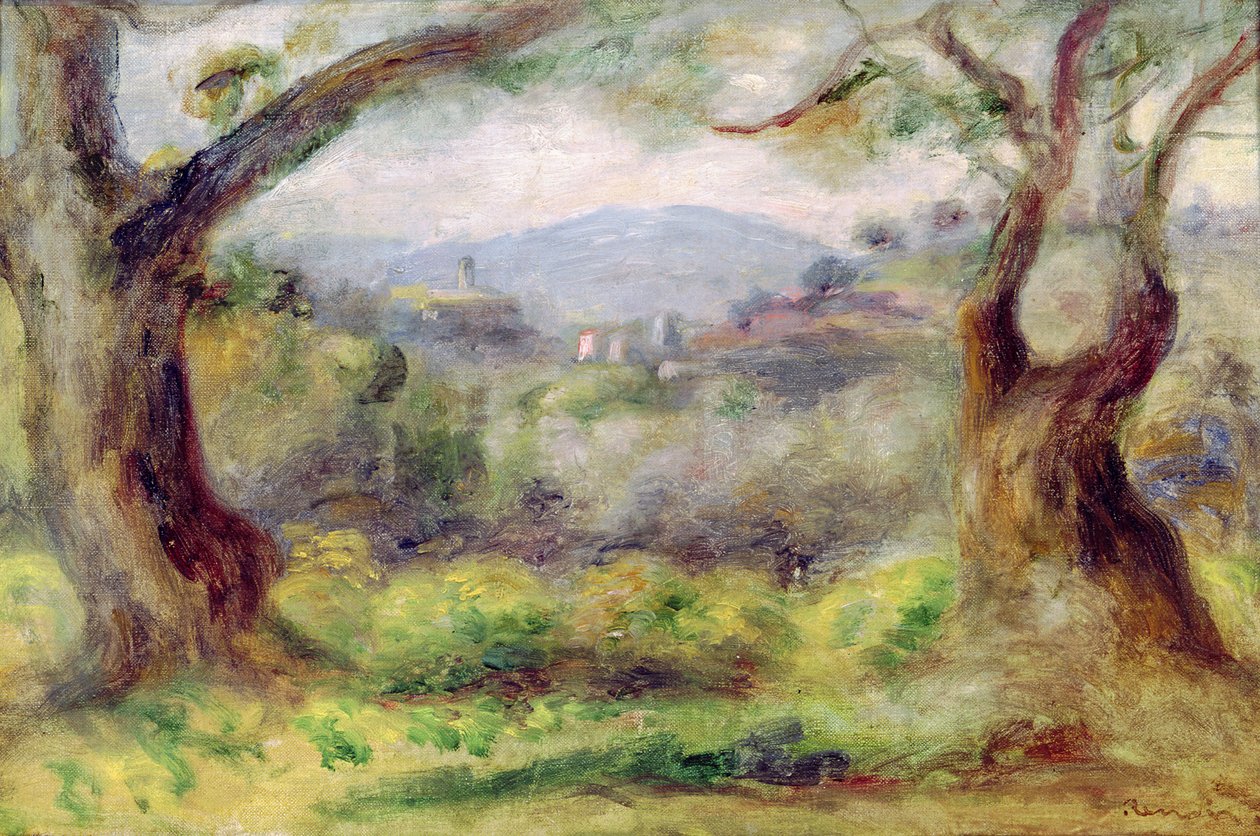 Landscape at Les Collettes, 1910 by Pierre Auguste Renoir