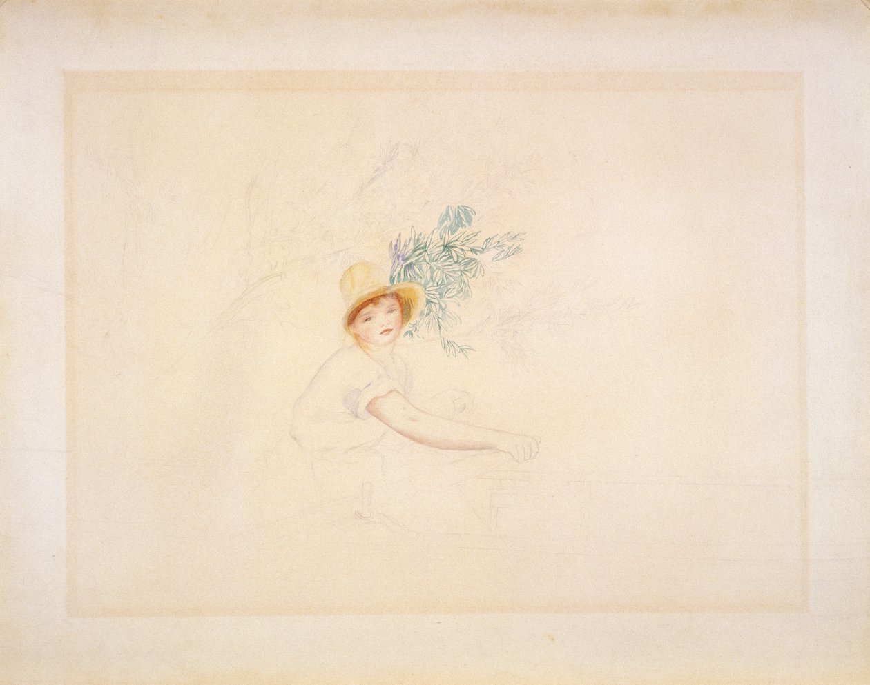 Madame Renoir in a Boat by Pierre Auguste Renoir
