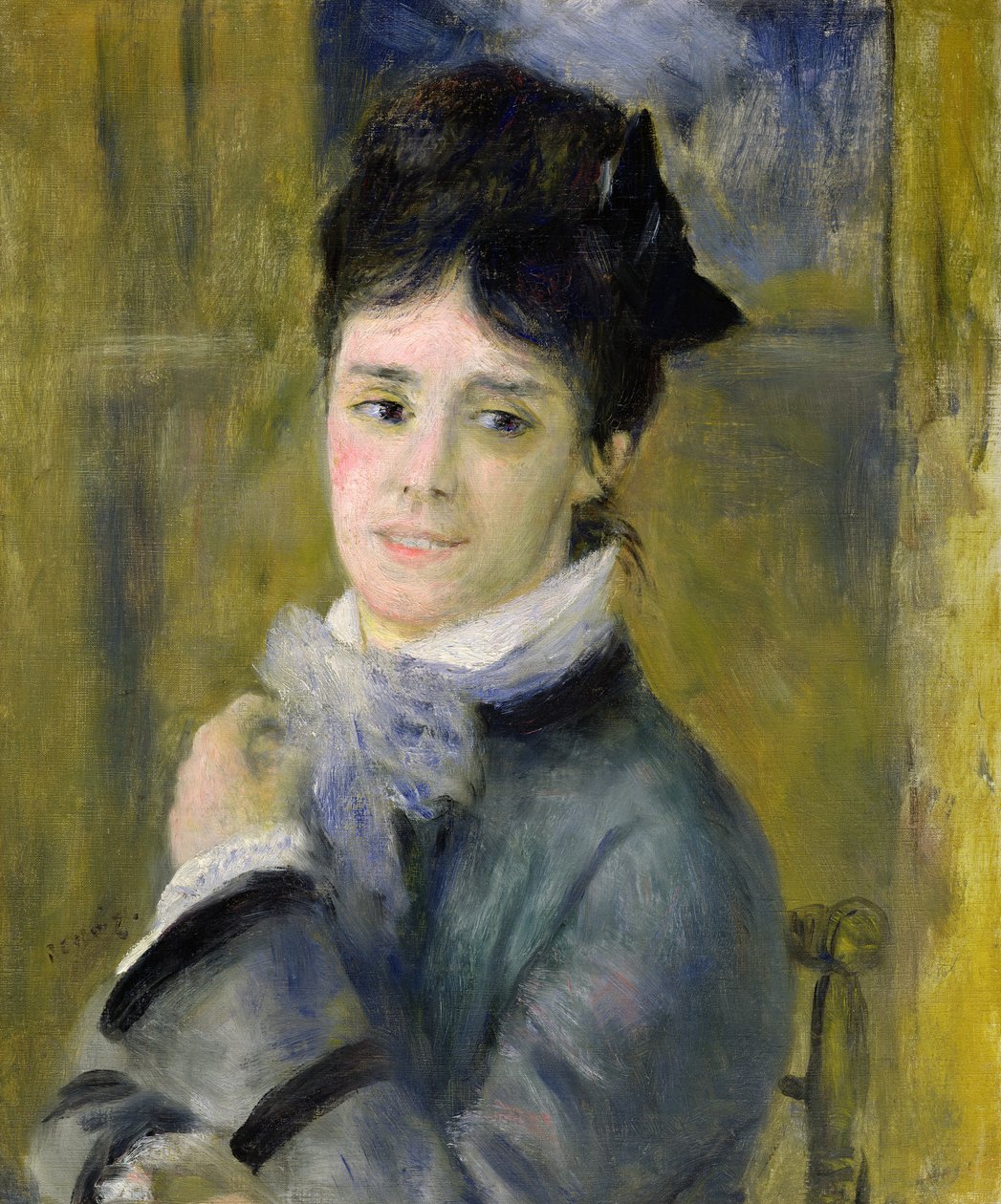 Portrait of Madame Claude Monet (1872) by Pierre Auguste Renoir