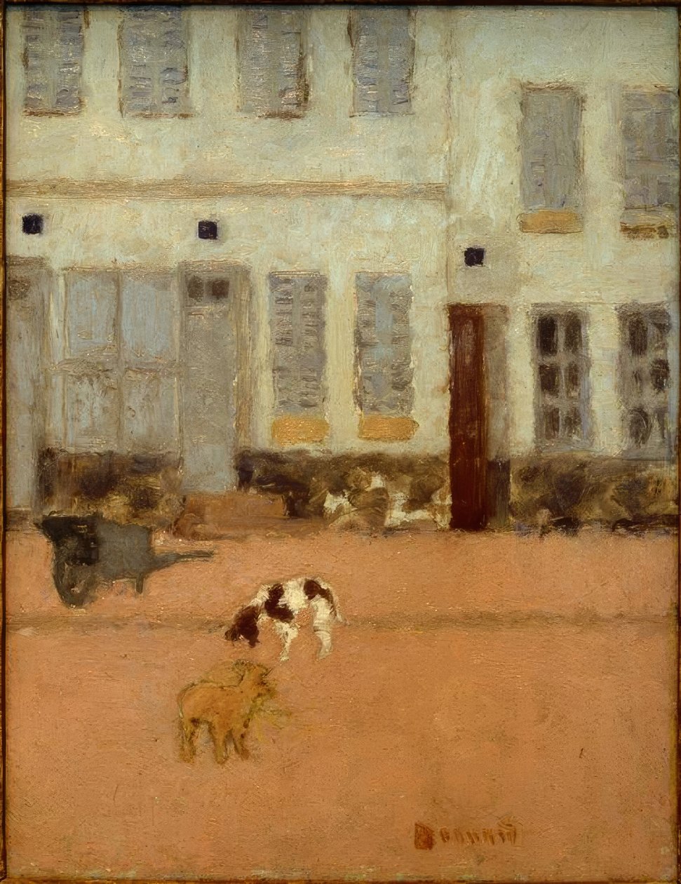 Street in Eragny-sur-Oise (The Dogs of Eragny) by Pierre Bonnard