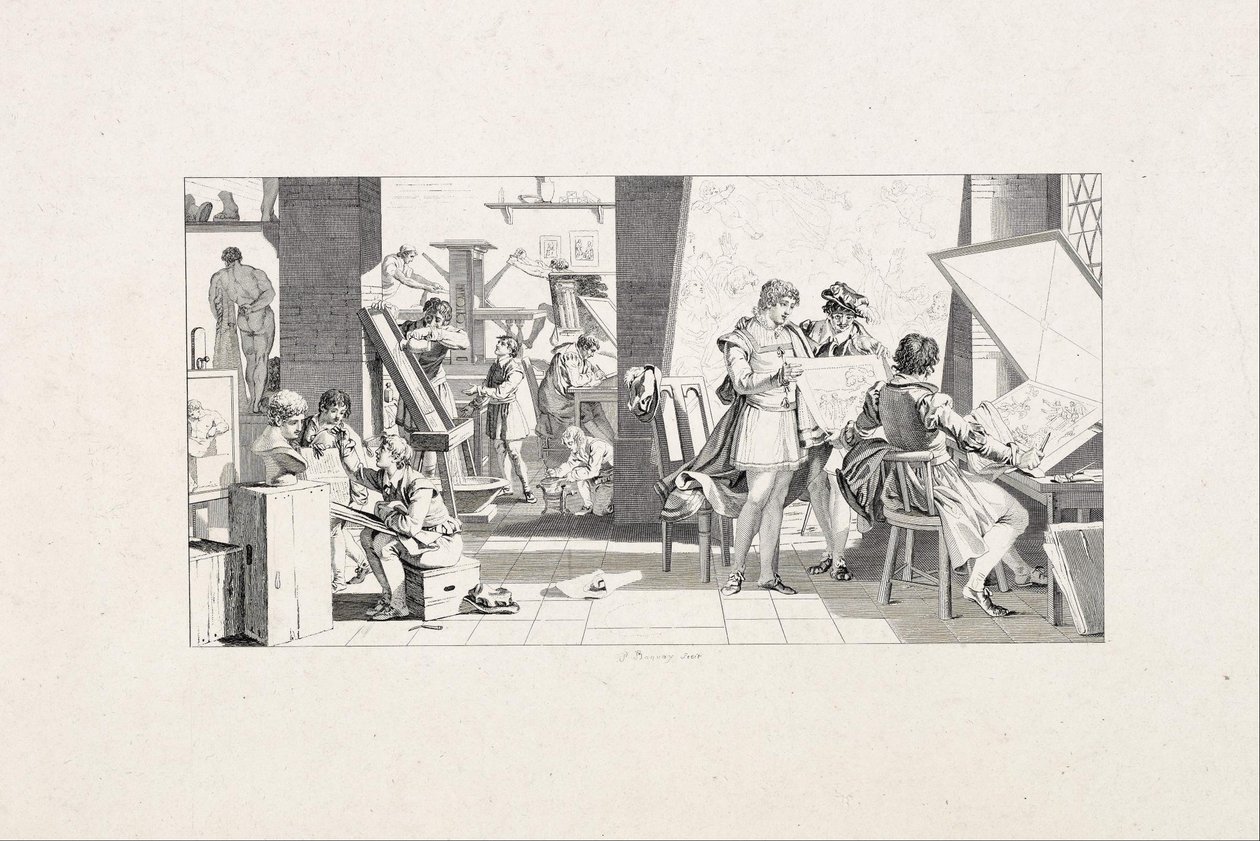 Studio of a Printmaker by Pierre Charles Baquoy