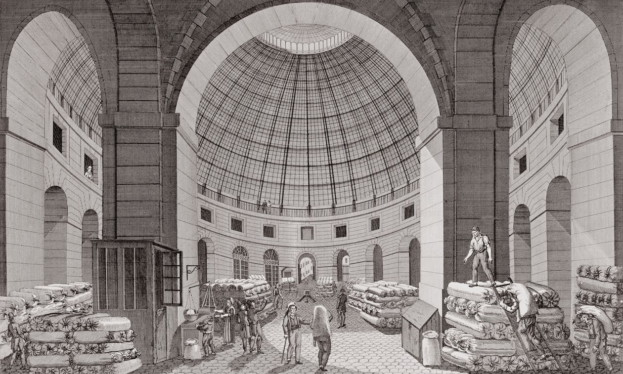 View of the Wheat Market and the Cupola, 18th-19th Century by Pierre Courvoisier