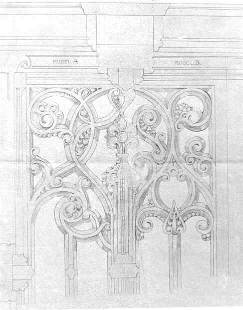 Design for a Screen for the Bloedkapel in the Sint-Petruskerk in Boxtel by Pierre Cuypers