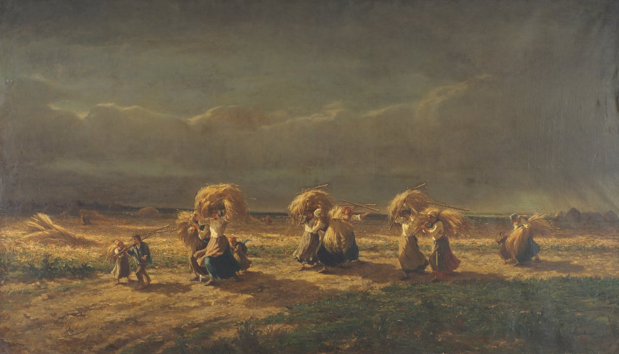 Gleaners at Chambaudoin by Pierre Edmond Alexandre Hedouin