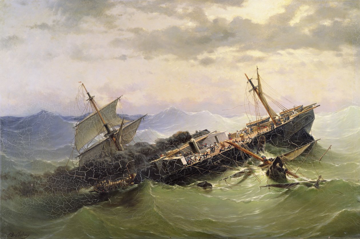Seascape by Pierre Emile Berthelemy