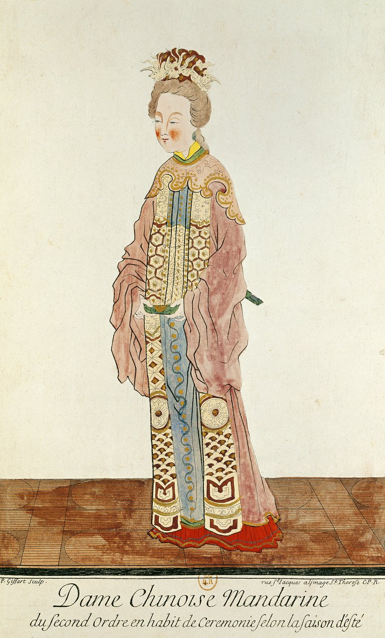 Portrait of a Mandarin Woman of the Second Order Wearing a Summer Ceremonial Costume, from 