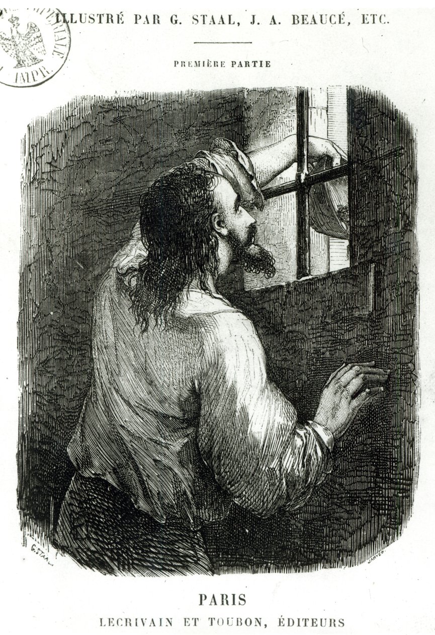 Edmond Dantes imprisoned in the Chateau d