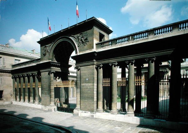 View of the entrance of the Hotel de Salm, Palais de la Legion dHonneur, built 1782-87 by Pierre II Rousseau