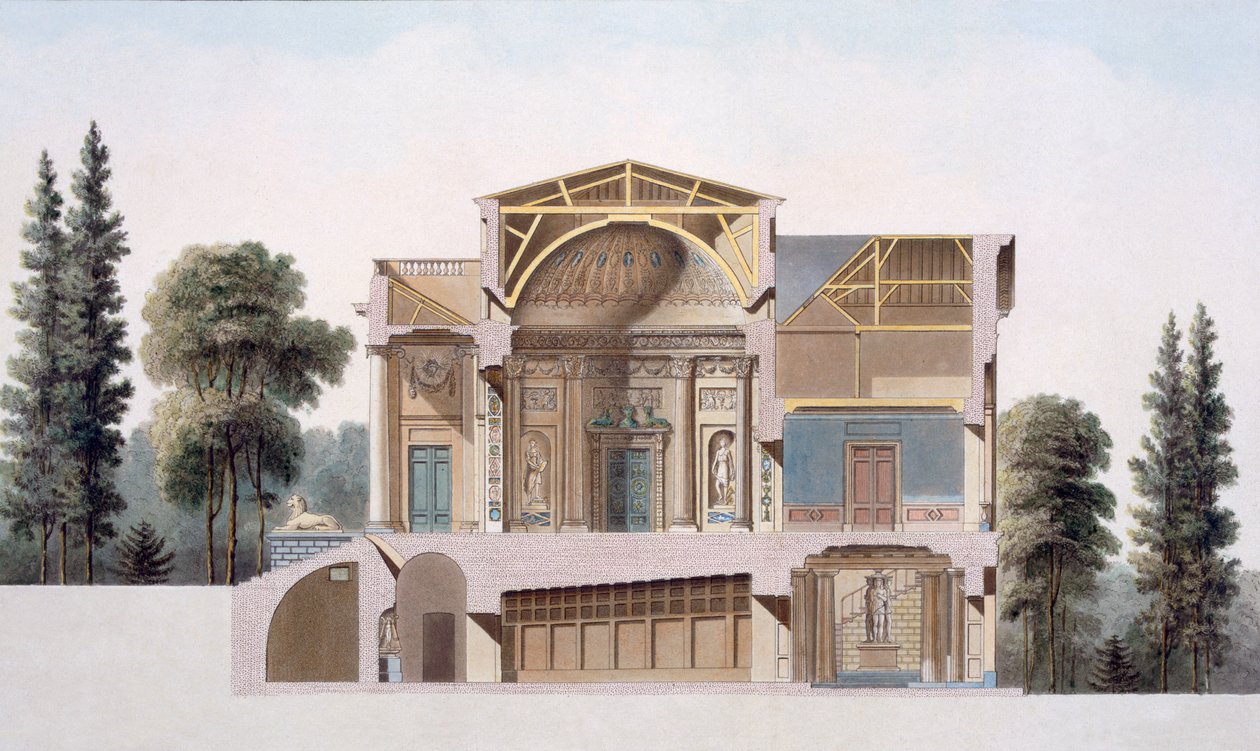 Cross Section of a Country House in Laeken, from 