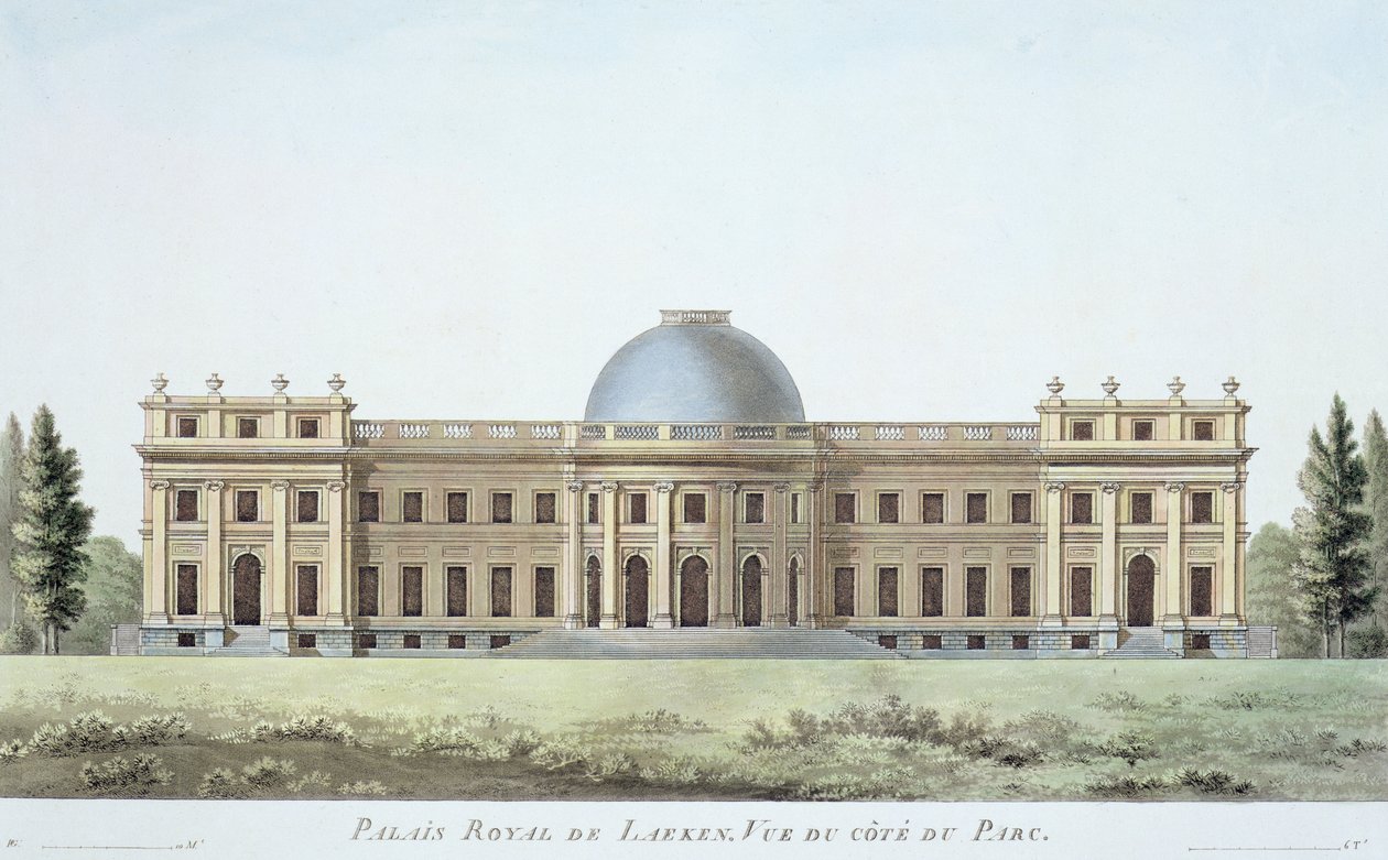 Royal Palace at Laeken, View from the Park, from 