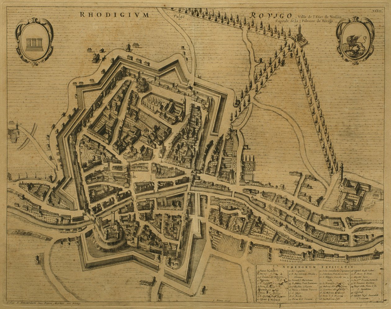 Map of Rovigo, from 
