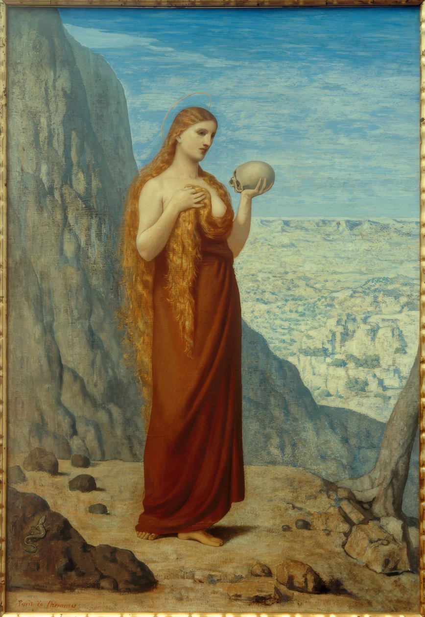 P.C. Puvis de Chavannes, Saint Mary Magdalene in the Desert by Pierre Puvis de Chavannes