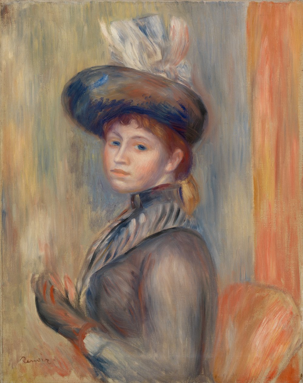 Girl in Gray-Blue by Pierre-Auguste Renoir