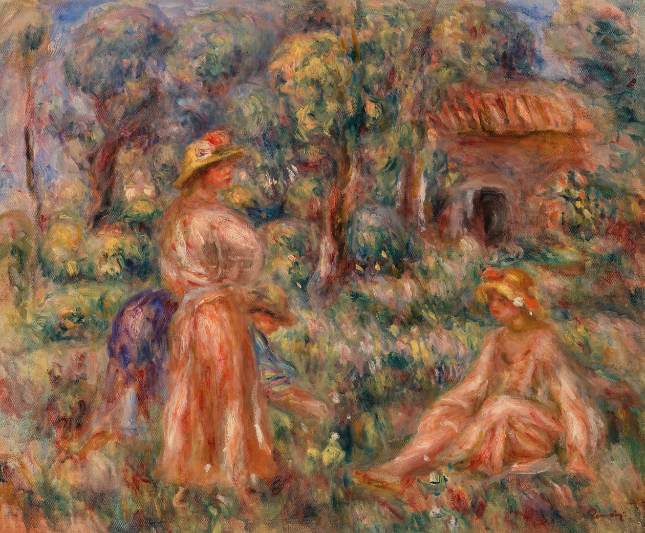 Girls in a Landscape by Pierre-Auguste Renoir