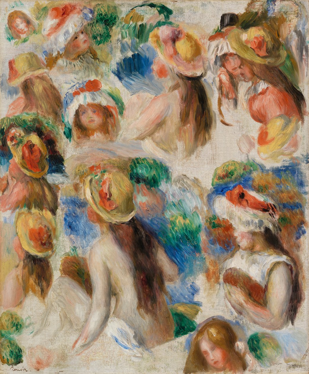 Study of Heads by Pierre-Auguste Renoir