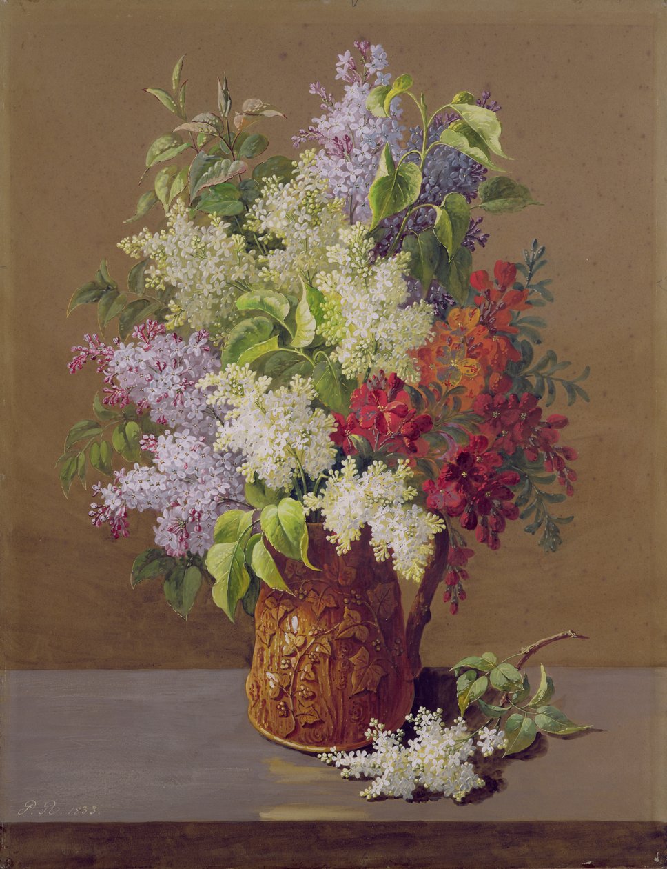 Vase of Lilacs by Pierre Joseph Redouté