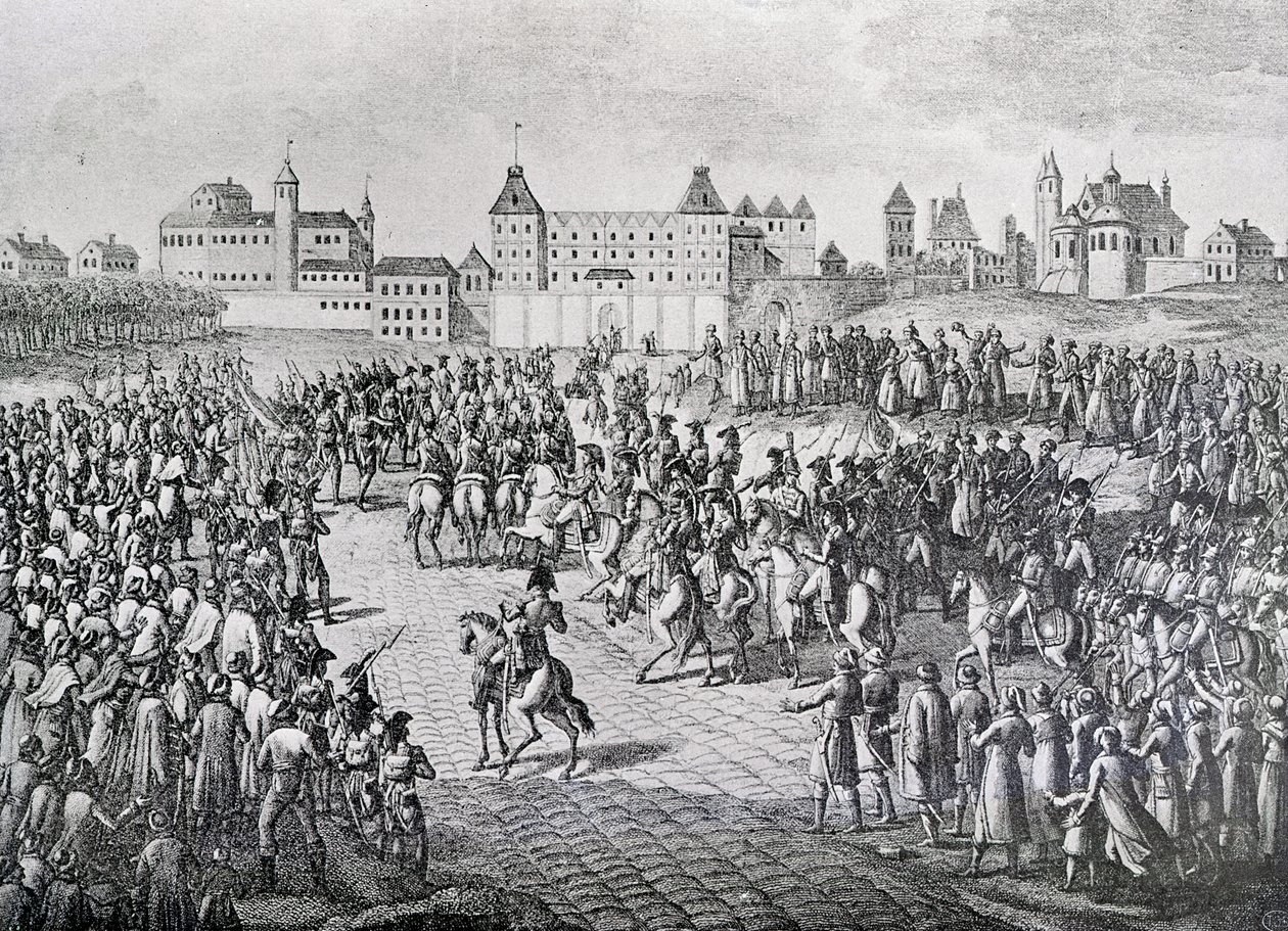 Triumphant Entry of the French into Warsaw, 28th November 1806 by Pierre Adrien Le Beau