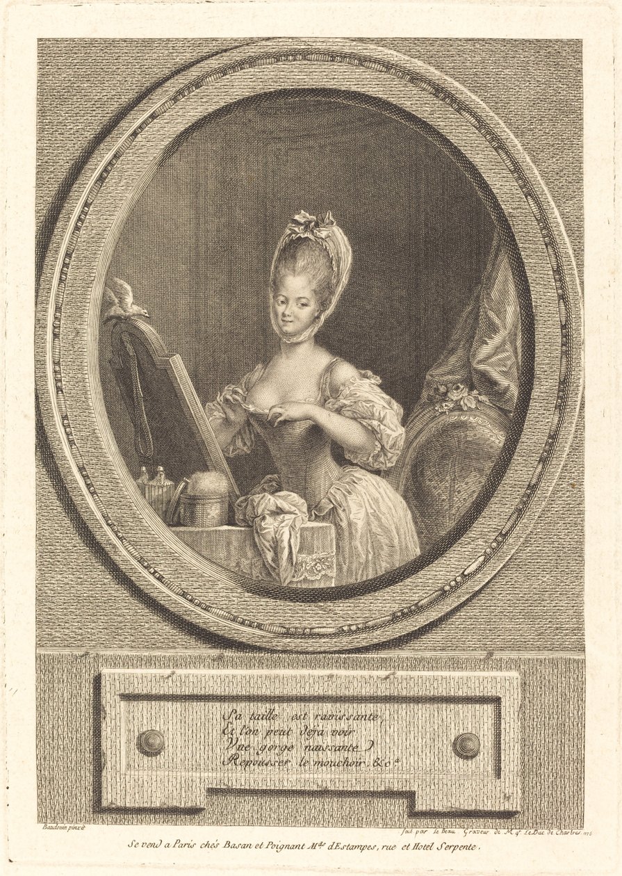 Her Size is Delightful by Pierre Adrien Le Beau after Pierre Antoine Baudouin