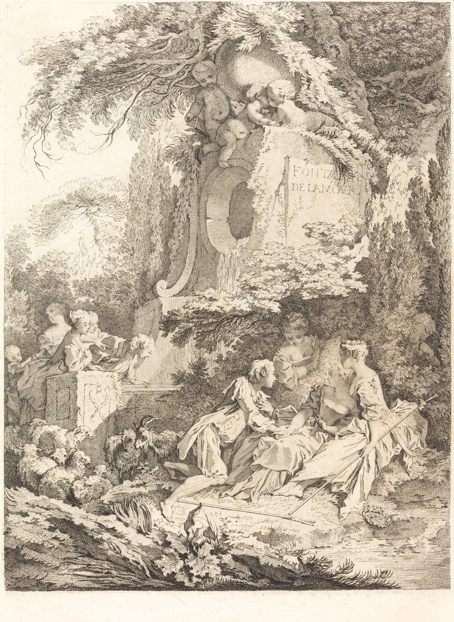 The Fountain of Love by Pierre Alexandre Aveline after François Boucher
