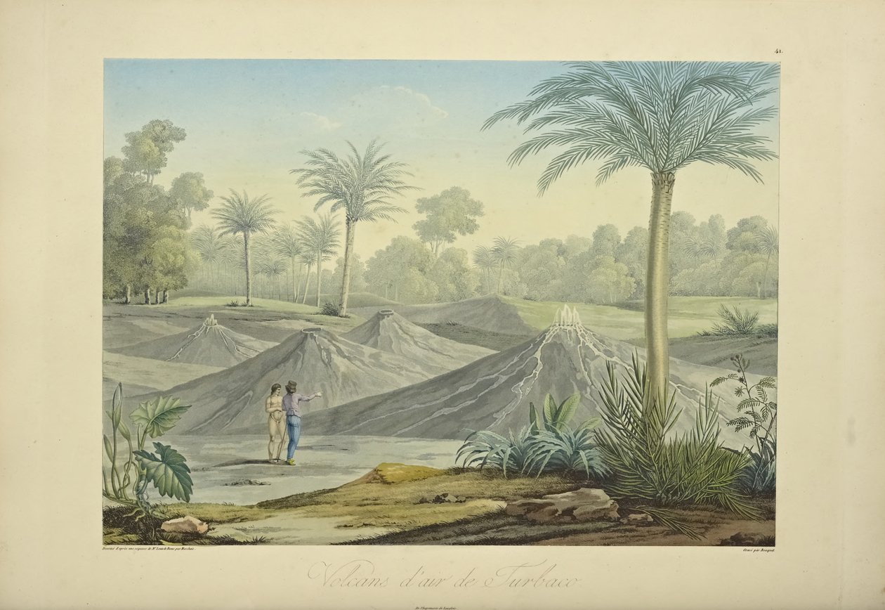 Air Volcanoes of Turbaco, Engraved by Bouquet, Illustration from 