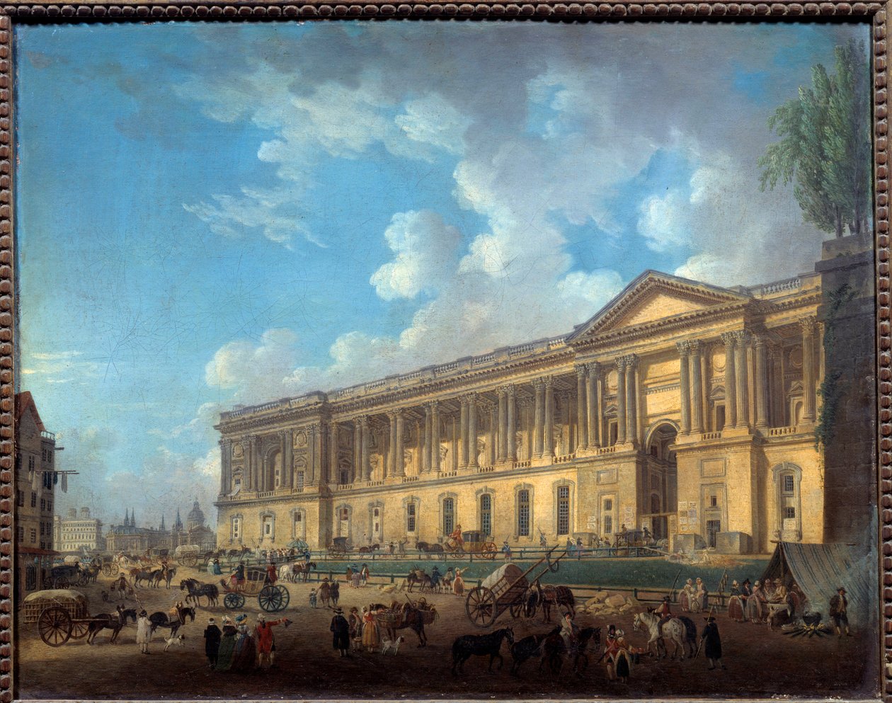The colonnade of the newly degaged Louvre. View of Paris by Pierre Antoine Demachy