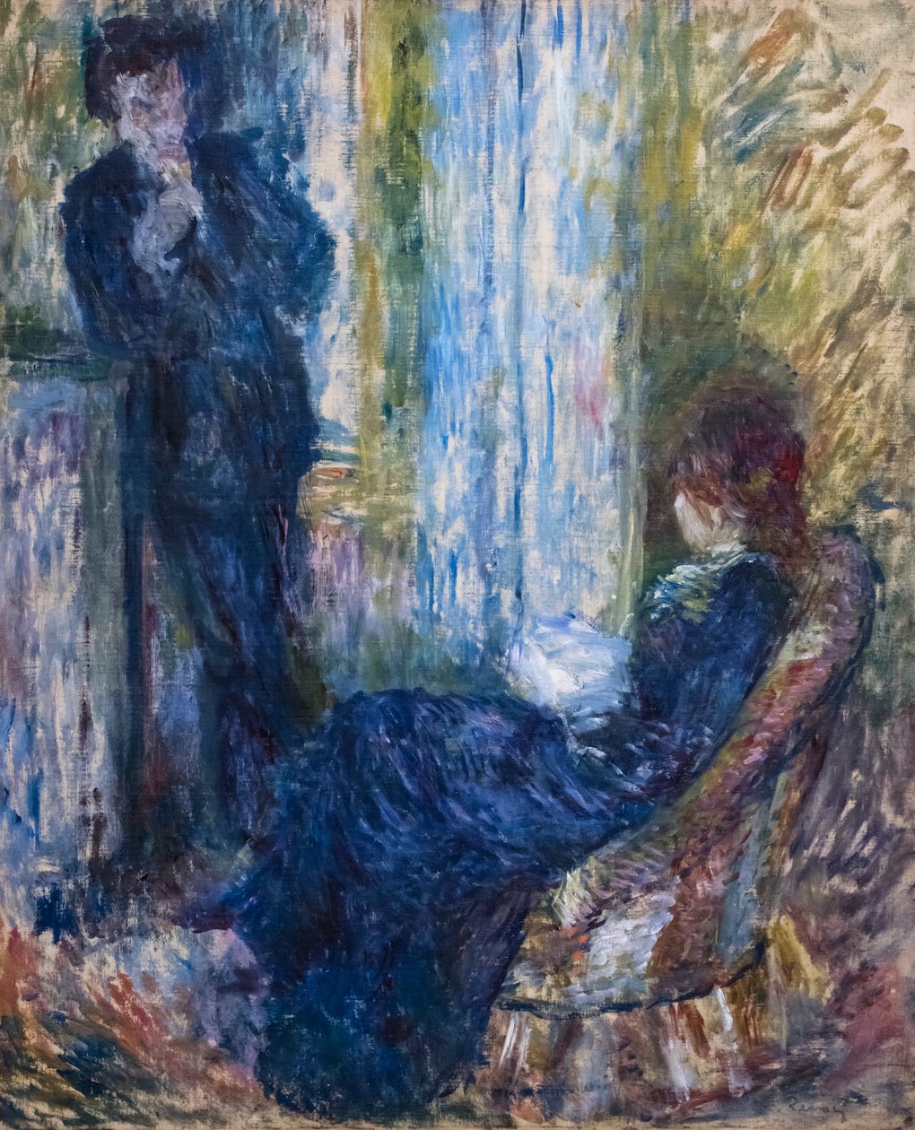 At the Fireplace by Pierre Auguste Renoir