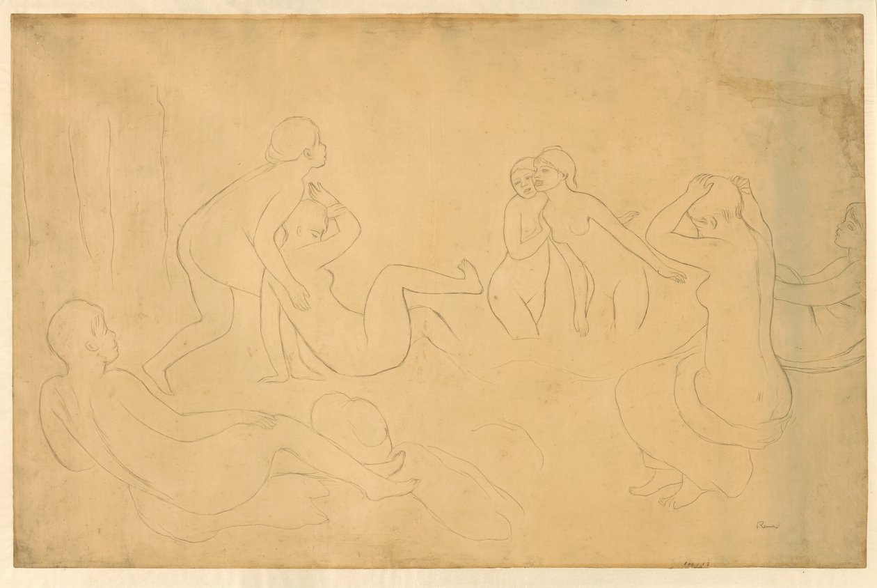 Bathers in a Forest by Pierre Auguste Renoir