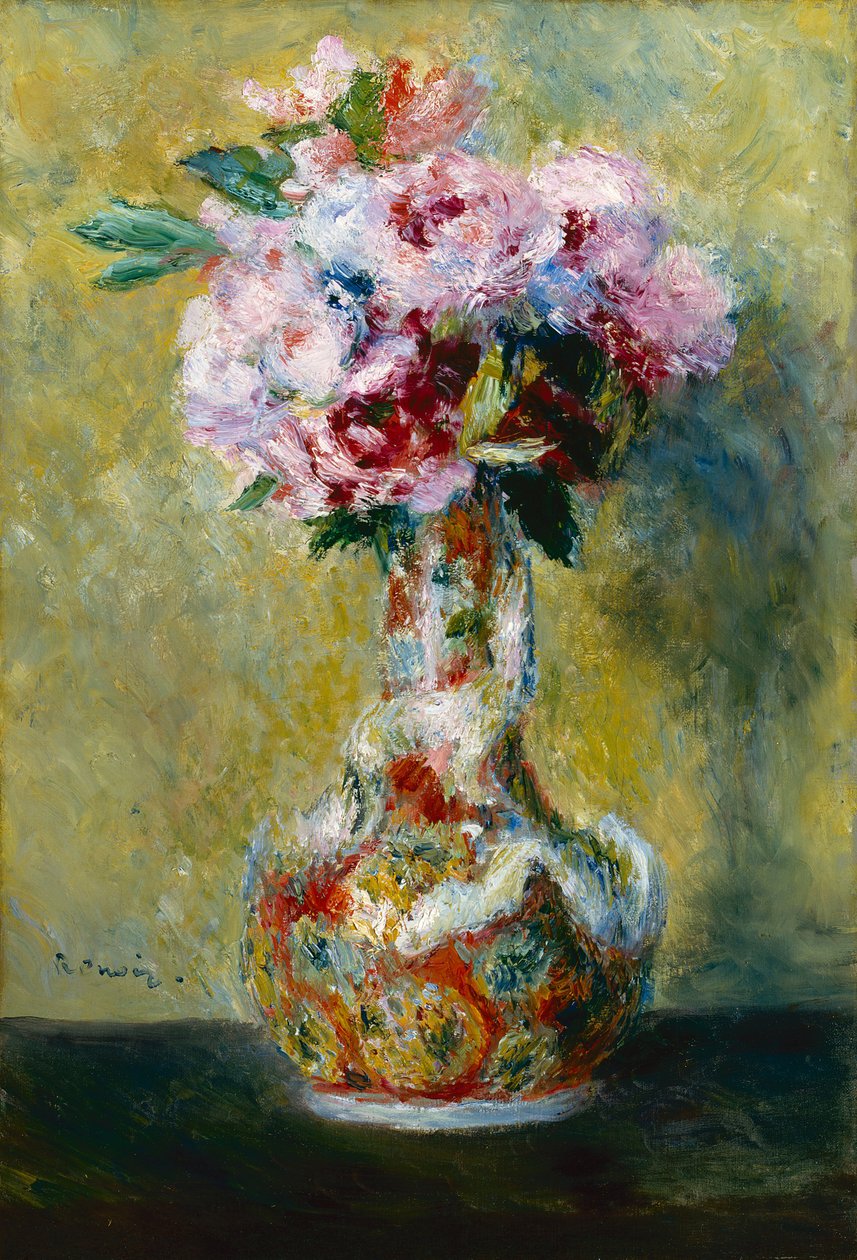 Bouquet of Flowers in a Japanese Vase by Pierre-Auguste Renoir