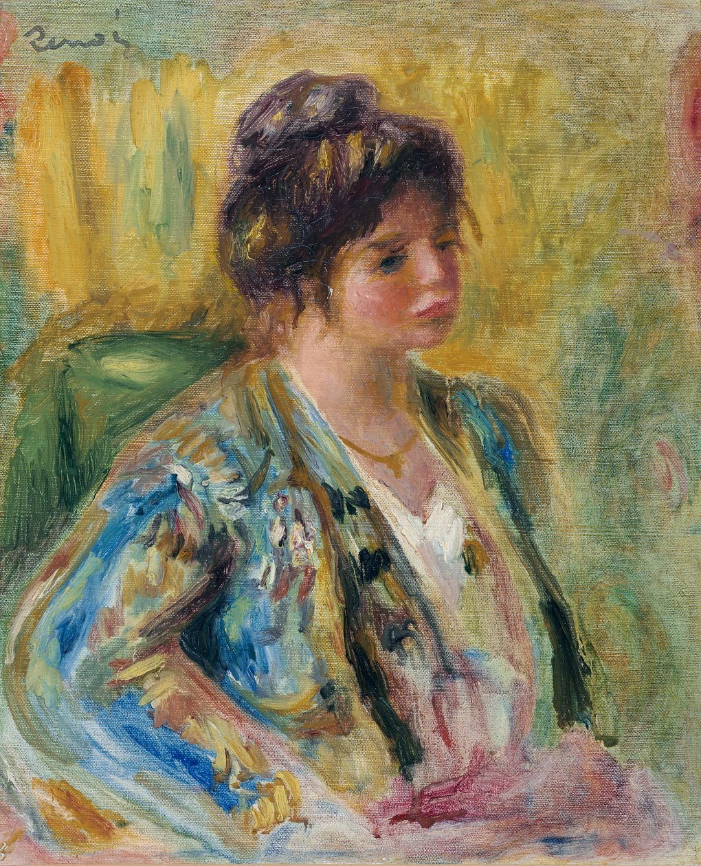 Bust of a Woman in Oriental Costume by Pierre Auguste Renoir