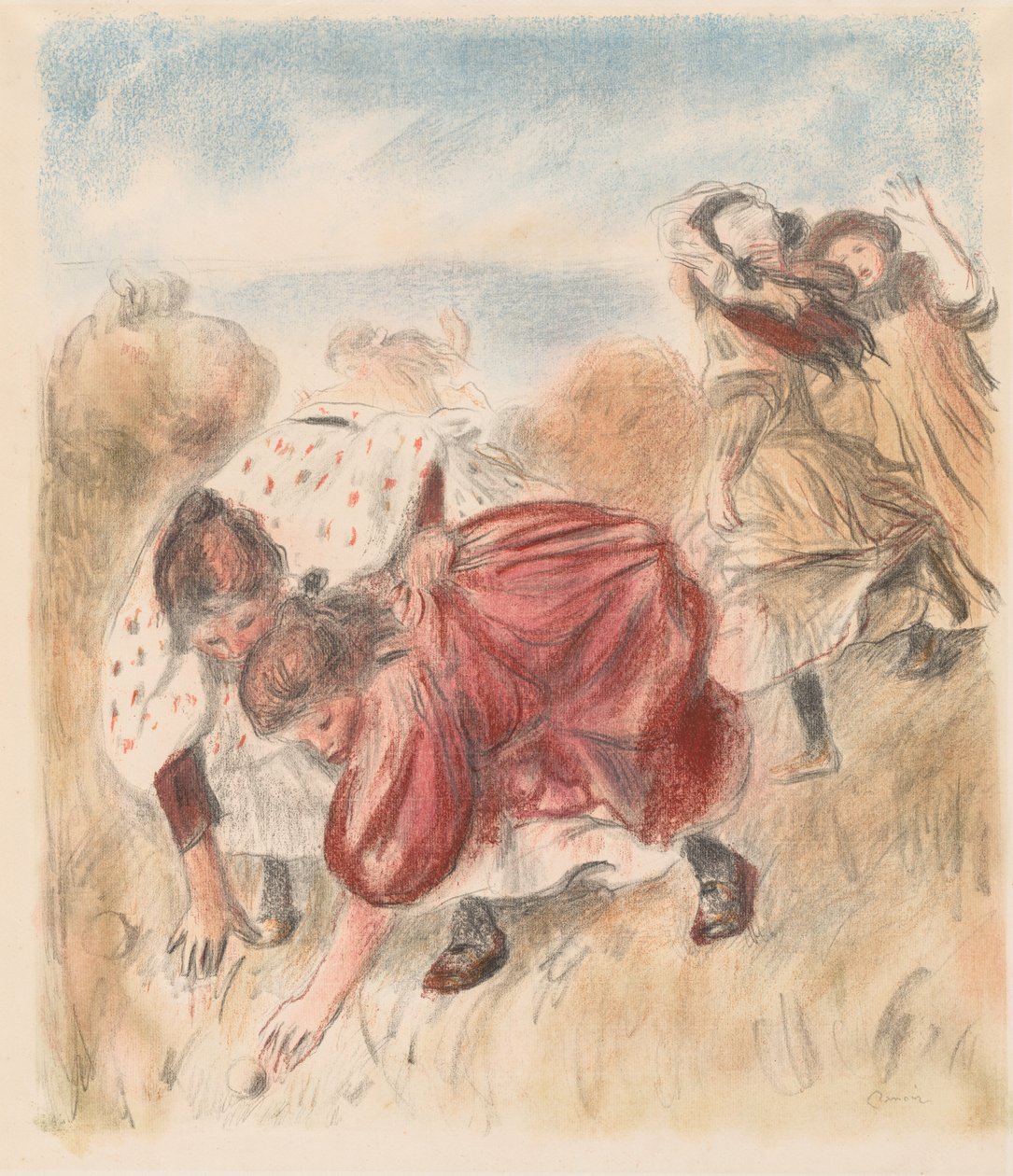 Children Playing Ball by Pierre-Auguste Renoir
