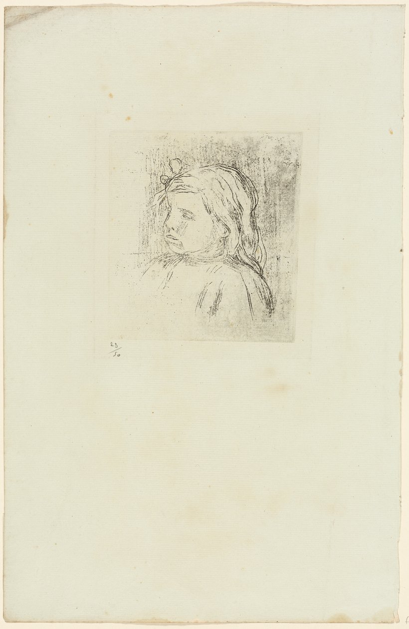 Claude Renoir Turned Three-Quarters to the Left by Pierre-Auguste Renoir