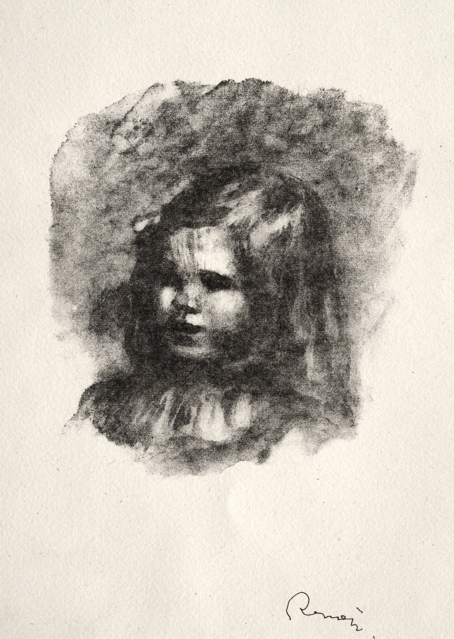 Claude Renoir, Turned to the Left by Pierre Auguste Renoir