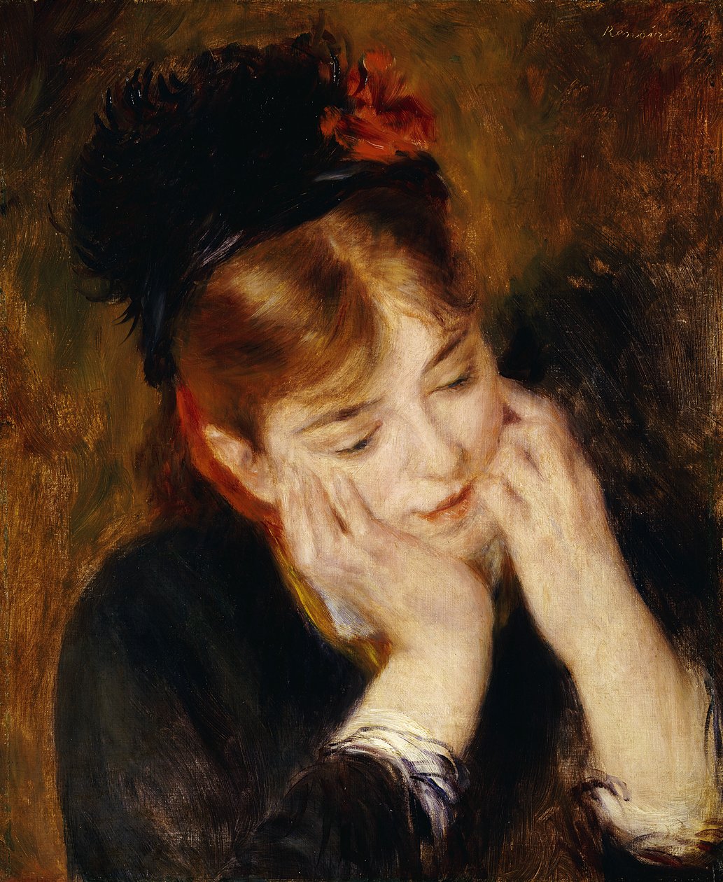 Contemplation, 1877 by Pierre Auguste Renoir