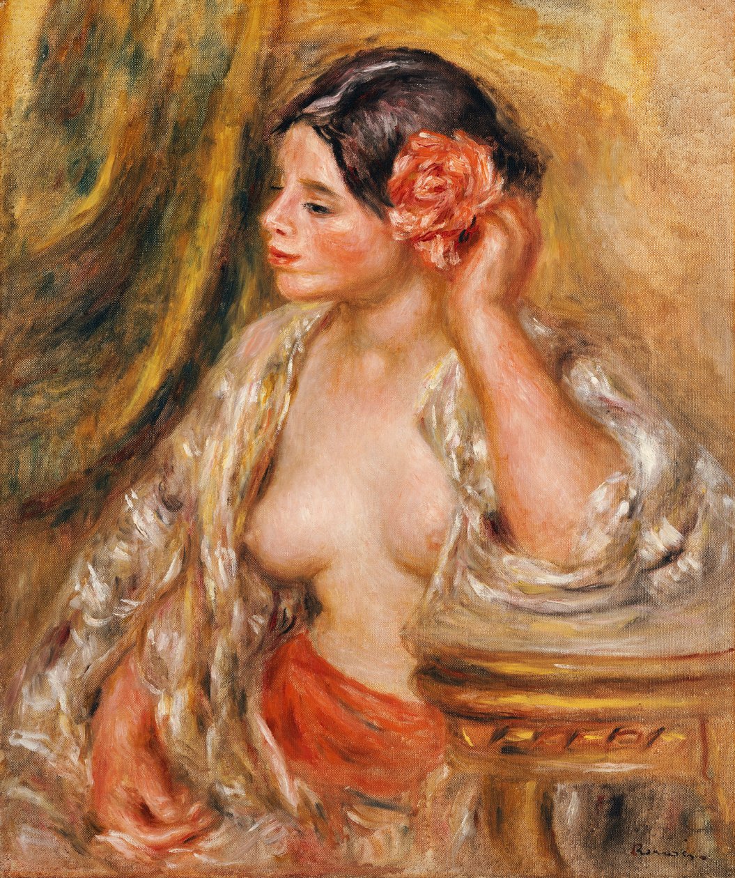 Gabrielle at Her Coiffure by Pierre Auguste Renoir