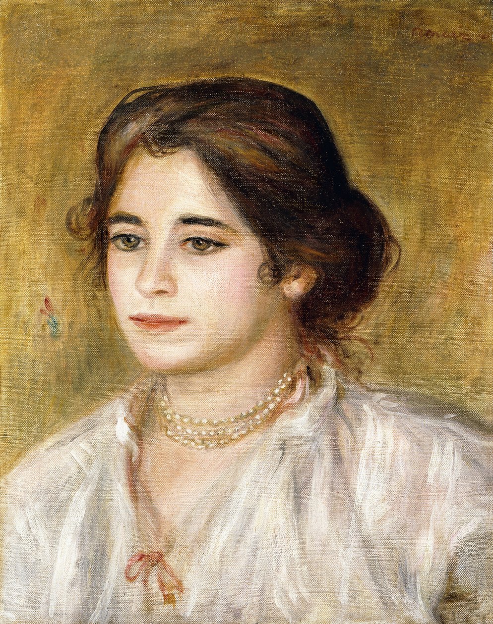 Gabrielle with Necklace by Pierre Auguste Renoir