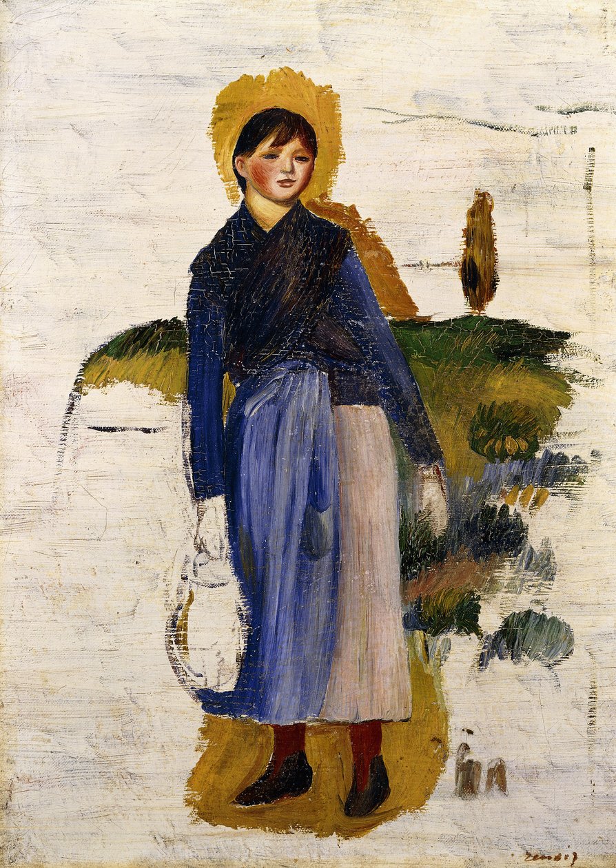 Girl with Red Stockings by Pierre Auguste Renoir